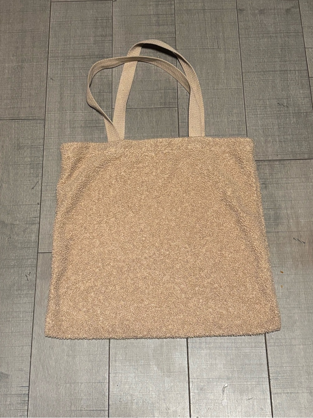 🎀4/$20🎀Cozy Teddy Tote Bag in Warm Beige